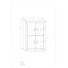 Ver-819 fa könyvespolc