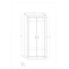 Ver-509 keskeny gardróbszekrény