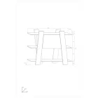 Via-822 tölgy könyvespolc