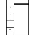 Wen-514 gardróbszekrény polcos