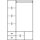 Wen-517 tükrös gardróbszekrény