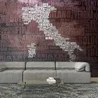 Fotótapéta - Olaszország térképe városnevekből