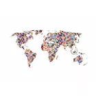 Fotótapéta - Világtérkép színes négyzetekből 2