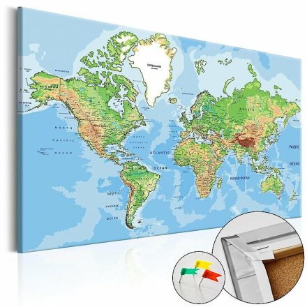 Kép parafán - World Geography [Cork Map]