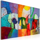 Kézzel festett kép - Colourful landscape