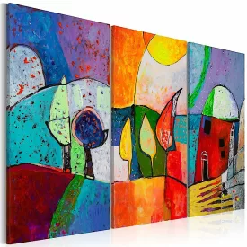 Kézzel festett kép - Colourful landscape