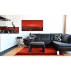 Kézzel festett kép - Vörös naplementét a tengeren