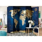 Paraván - Sötétbe borult világtérkép