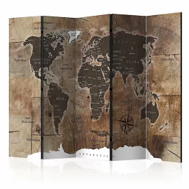 Paraván - Fába vésett térkép