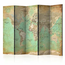 Paraván - Zőldbe borúlt világtérkép