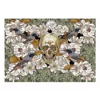 Fotótapéta - Koponya virágok és madarak között
