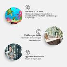 Fotótapéta - Fehér gyémánt mintás világtérkép