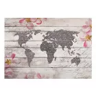 Fotótapéta - Téglafal mintás világtérkép