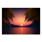 Fotótapéta - Naplemente a pálmafák felett