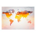 Fotótapéta - Vörös, sárga, narancs színű világtérkép