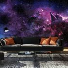 Csillagos tapéta - Lila csillagok