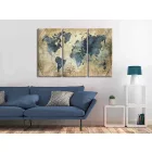 Kép - Retró Kontinensek térkép 2