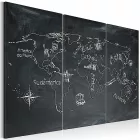 Kép - Világtérkép feketén - fehéren 18