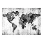 Fotótapéta -  Szürke árnyalatú világtérkép