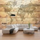 Fotótapéta - Világtérkép deszkákon