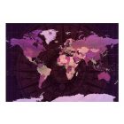 Fotótapéta - Lila világtérkép