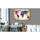 Kép - Színes térkép márvány mintán