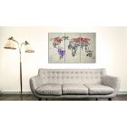 Kép - Világtérkép színes országnevekkel