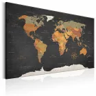 Kép - Világtérkép szürke óceánokkal