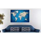 Kép - Világ térkép sötétkék háttérrel