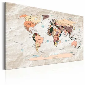 Kép - Világtérkép köves óceánokkal