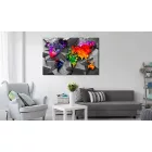 Kép - Kocka hátterű színes világtérkép