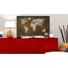 Kép - Fahéj színű világtérkép