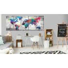 Kép - Színes öntött festékes világtérkép