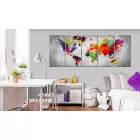 Kép - Színes világtérkép betonon