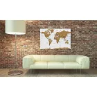 Kép - Barna színű világtérkép fehér óceánokkal