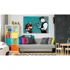 Kép - Super Mario és rendőr zöld fa háttéren