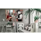 Kép - Super Mario és rendőr vegyes fal háttéren