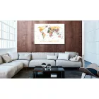 Kép - Színes világtérkép fehér háttérrel