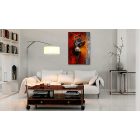 Kép - Meztelen nő piros háttéren