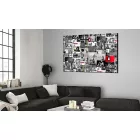 Kép -  Fekete-fehér és színes művészi kollázs