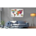 Kép - Színes térkép szürke háttéren