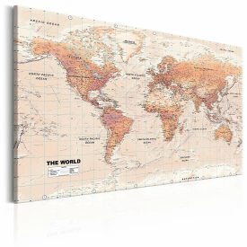 Kép - Narancsszínű világtérkép