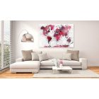 Kép - Piros vízfestményes világtérkép (1 darabban)