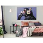 Kép - Majom fülhallgatóval (széles 1 darabban)