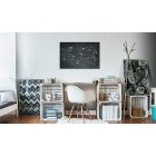 Kép - Világ térkép rajz fekete táblán