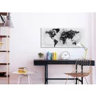 Kép - Világtérkép beton háttérrel (széles 1 darabban)