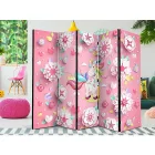 Paraván - Egyszarvú virágok között 2