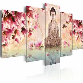 Kép - Buddha virágok közt