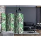 Paraván - Zöld és barna levelek II