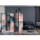 Paraván - Zöld és rózsaszín háromszögek II